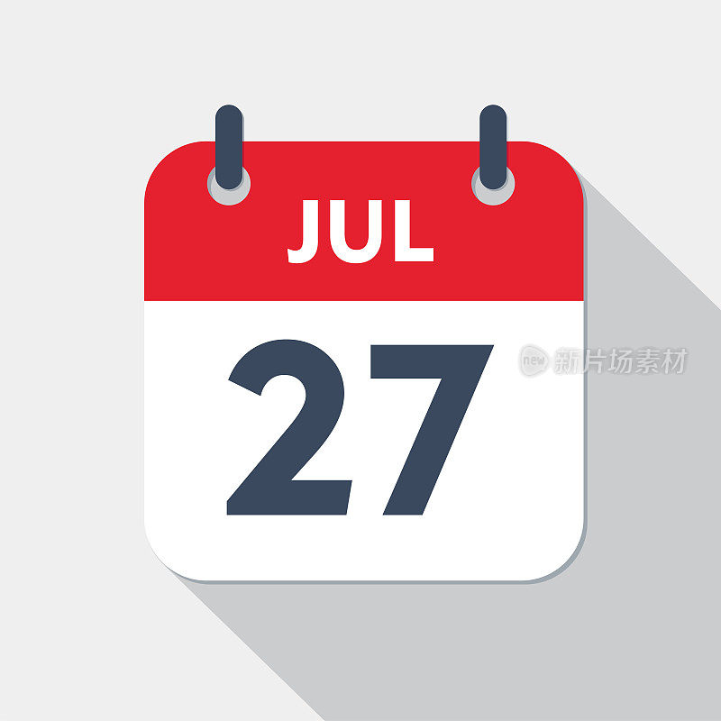 每日日历图标- 27日